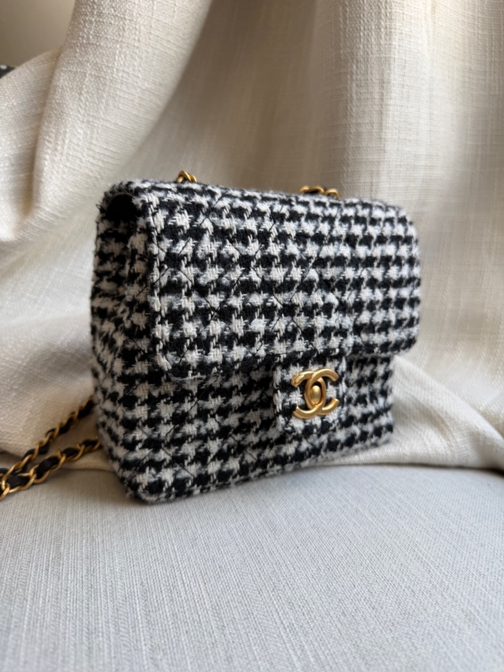 Tweed Mini Square Classic Flap Bag